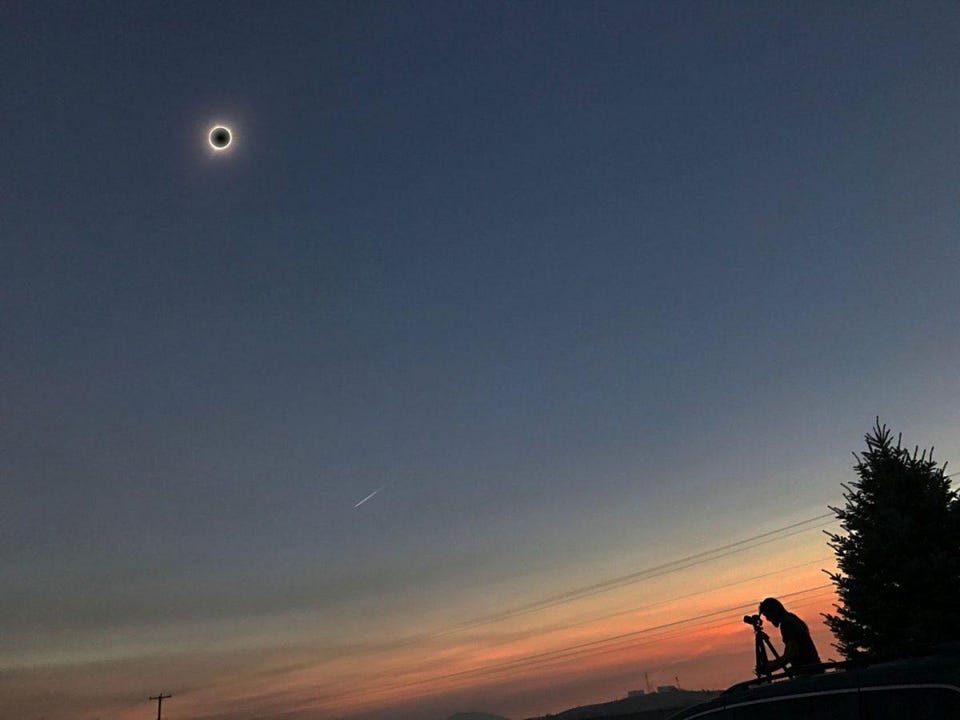 sun moon eclipse sky wide-field
