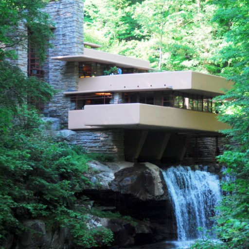 Frank Lloyd Wright's architectural masterpiece, Fallingwater.