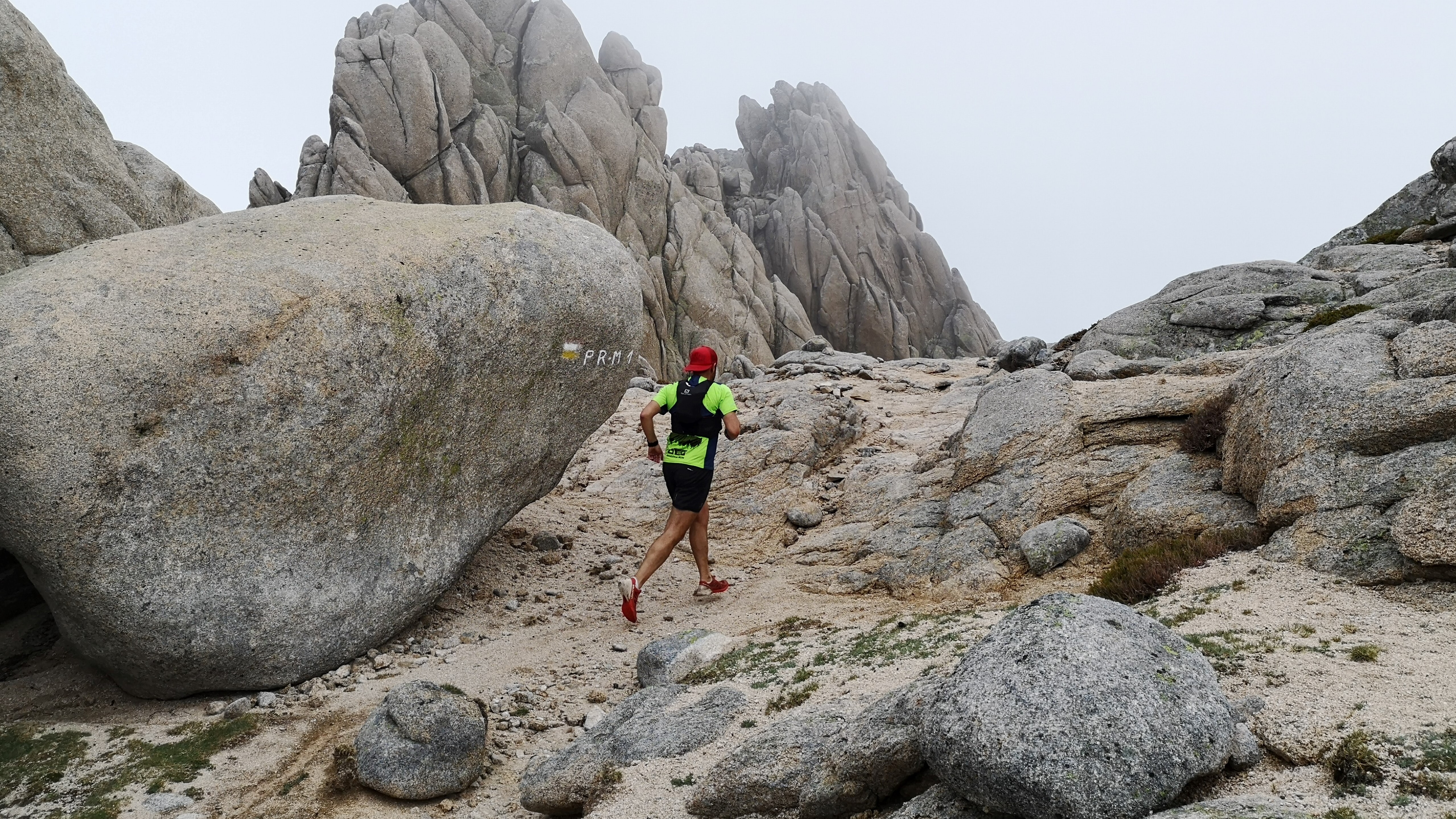 Trail running on a foggy day - New Year's resolutions