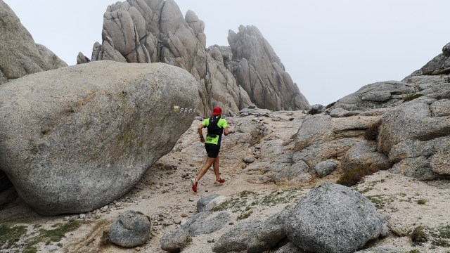 Trail running on a foggy day - New Year's resolutions