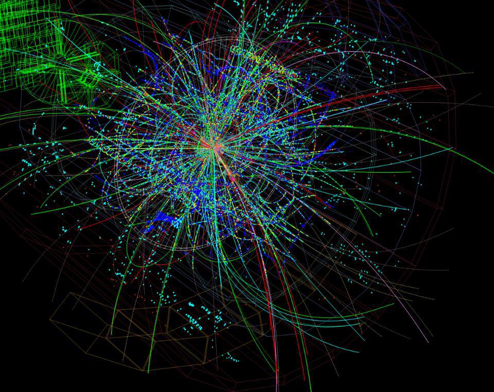 particle tracks cern lhc