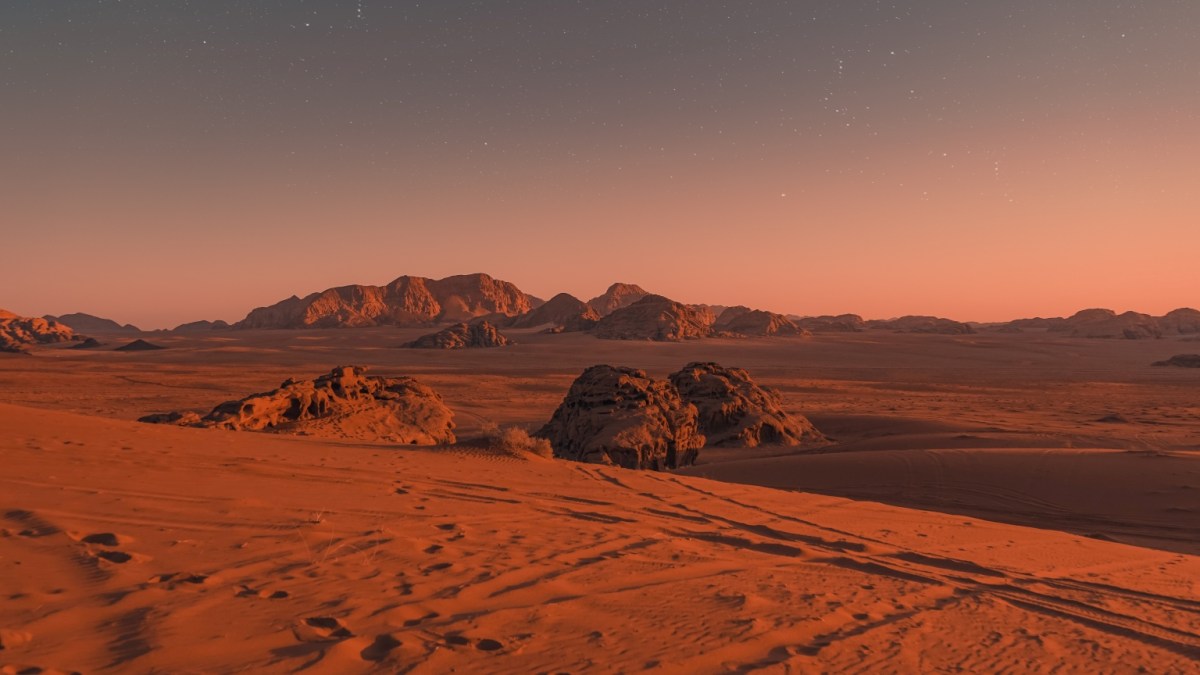 A Mars-like visual.