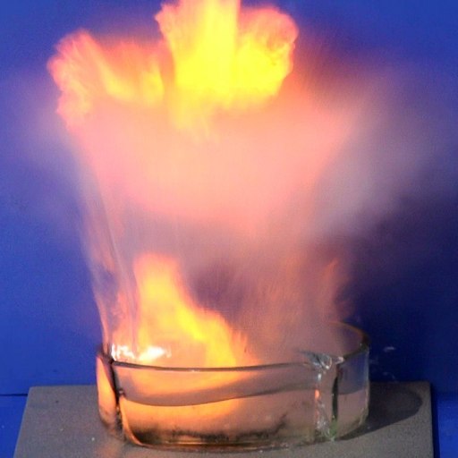 sodium water react