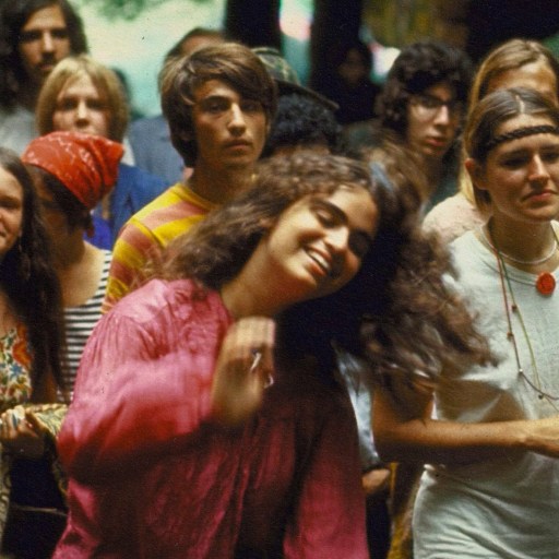 A frisson-inducing crowd at a music festival.