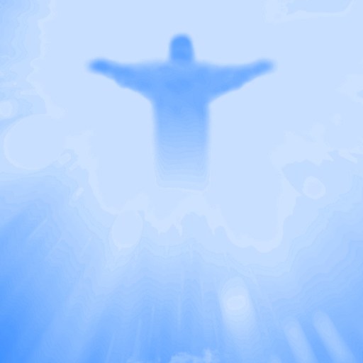 A silhouetted figure with outstretched arms appears in bright, radiant light against a blue sky, evoking an ethereal effect that invites reflection on arguments against God.