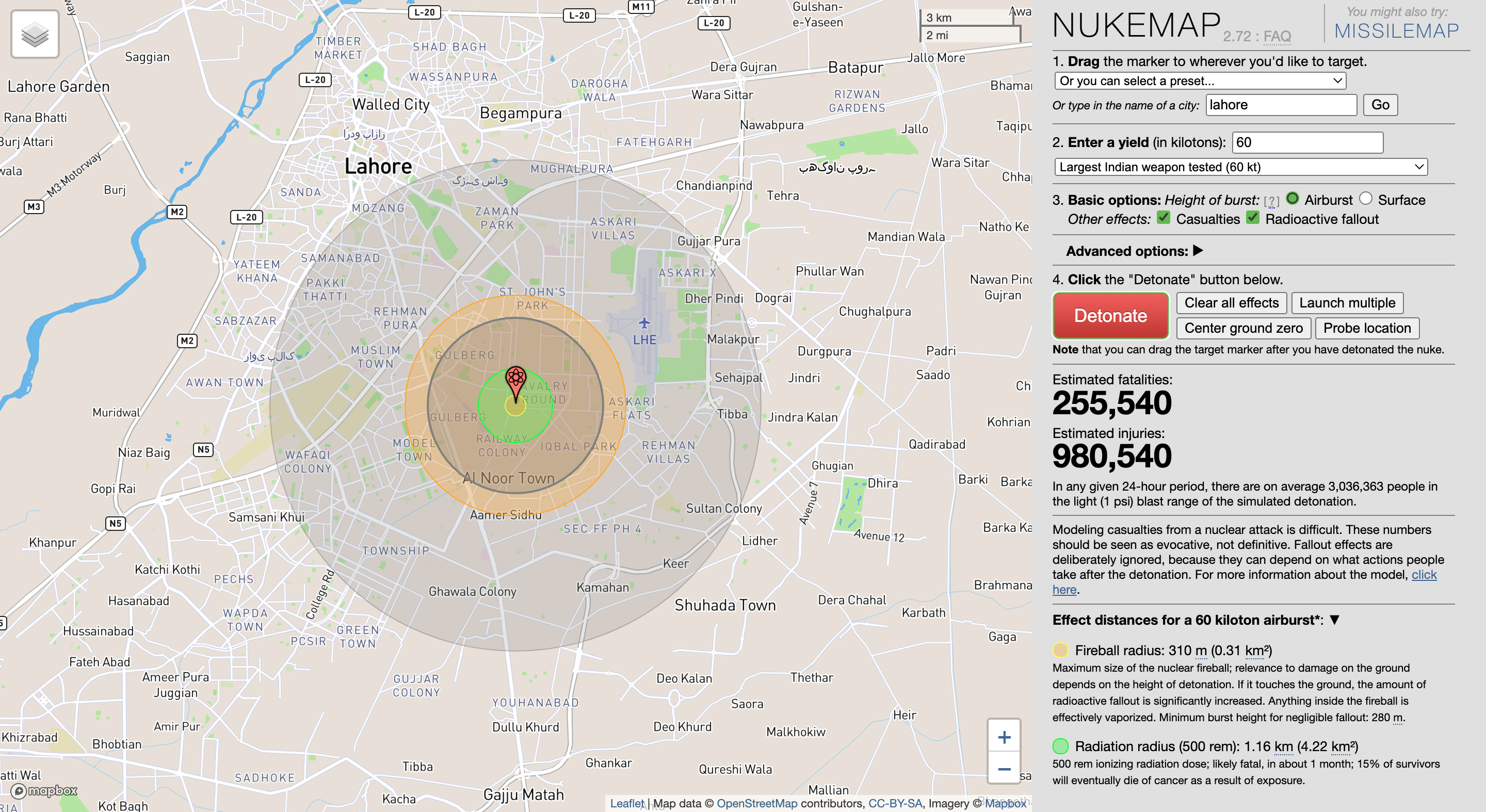 nuke map