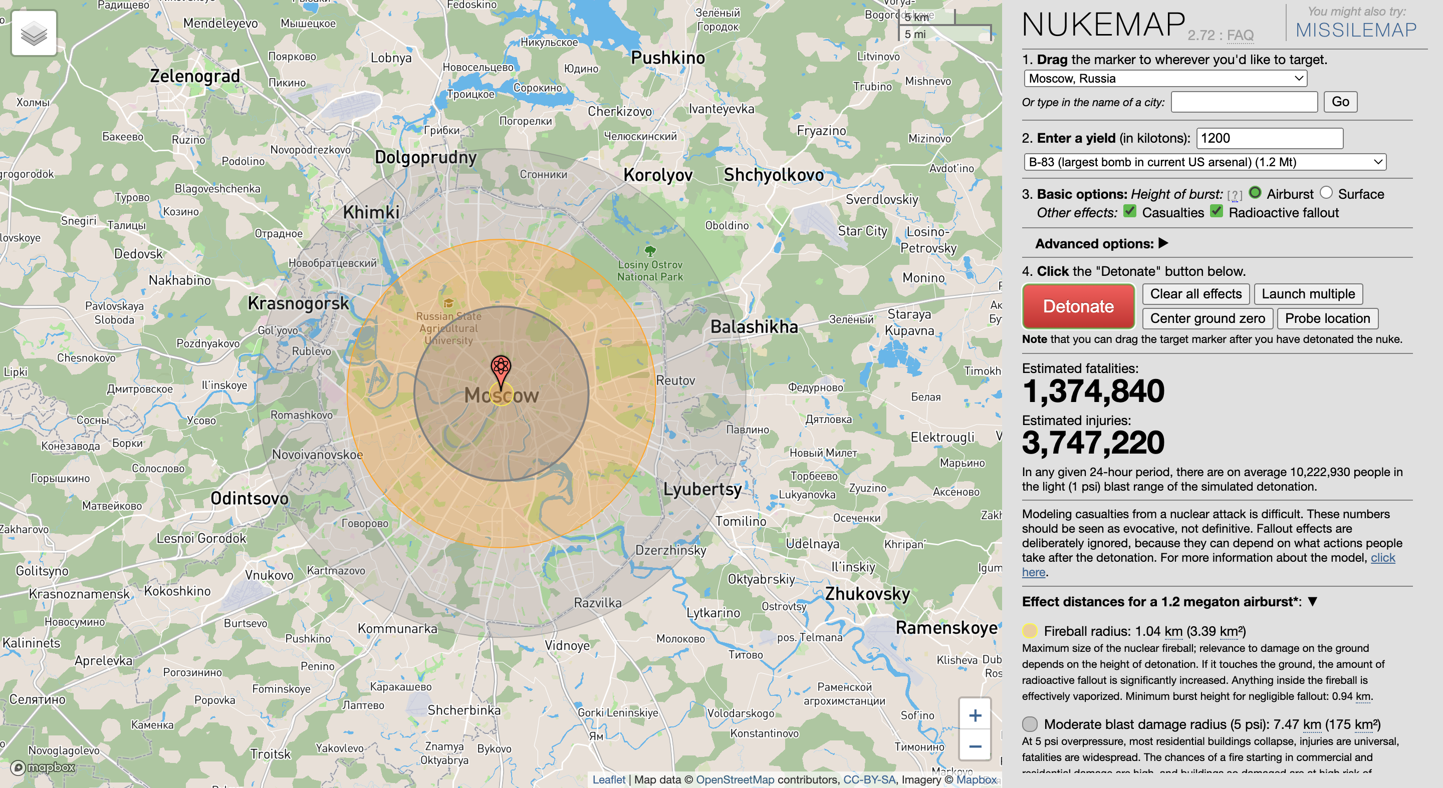 nuke map
