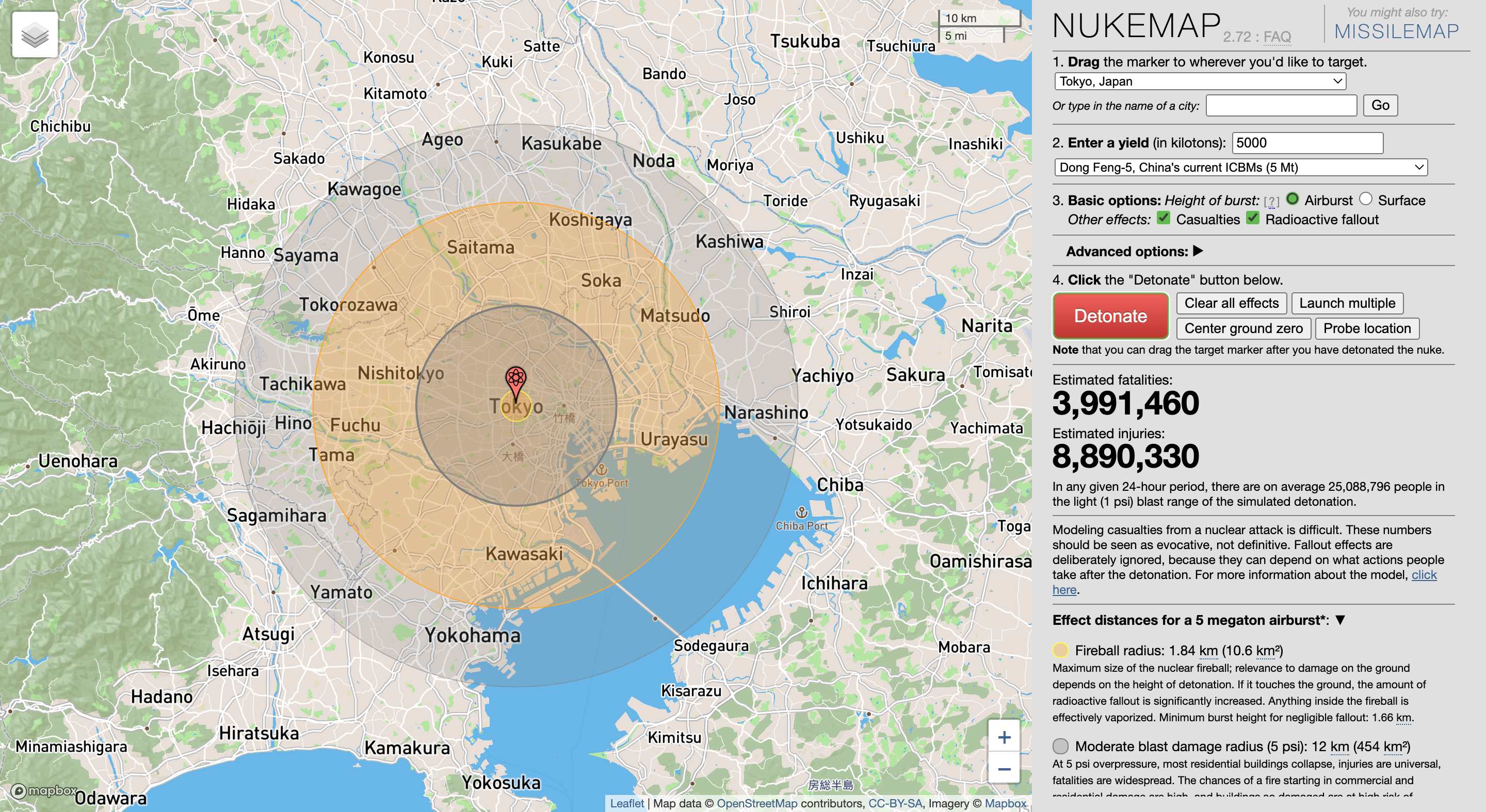nuke map