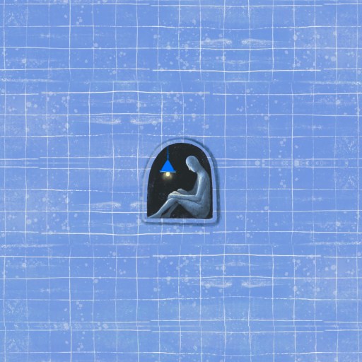 Abstract image of a person sitting alone in a tiny space to represent PTSD.