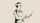Black and white sketch of a man in formal attire with short hair, bow tie, and jacket, facing sideways with arms slightly raised.