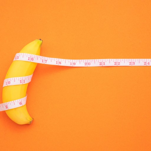 A banana with a measuring tape