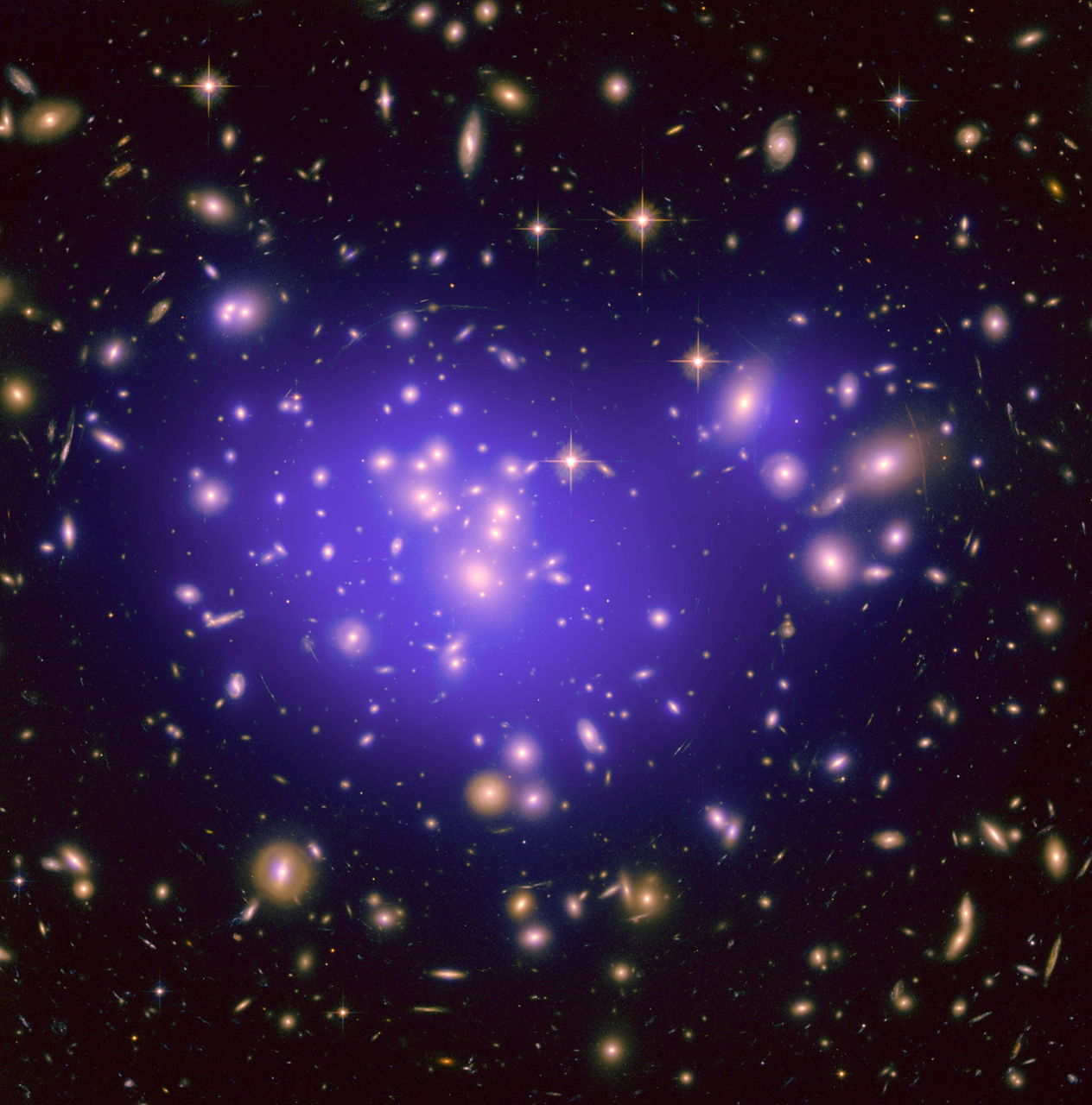 gravitational lensing map cluster abell 1689
