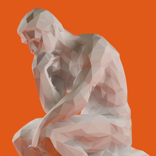 A low polygon model of the thinker