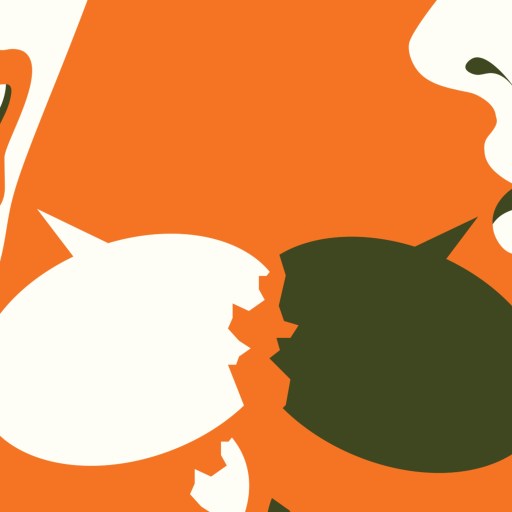 An illustration representing a tense argument between a man and woman