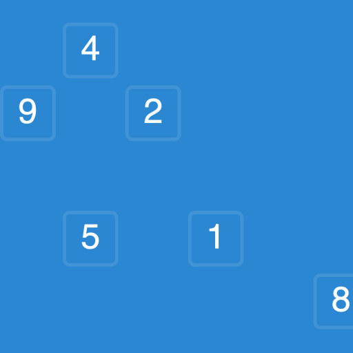 Numbers on a screen