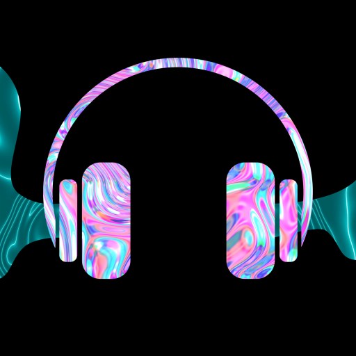 a pair of headphones with a pattern on them.