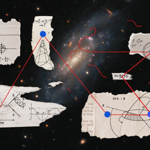 A diagram of a galaxy with blue arrows suggesting the past hypothesis.