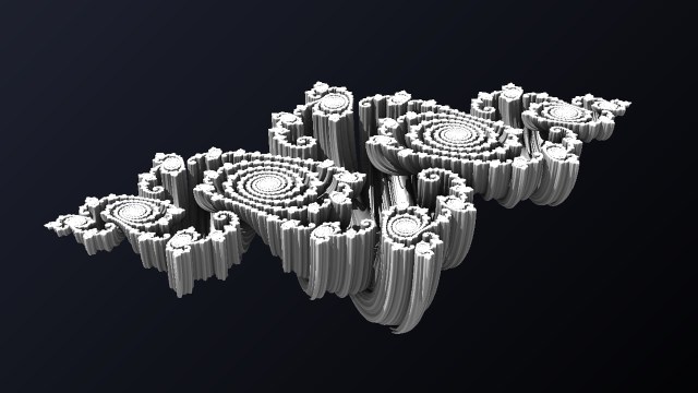 a group of white objects sitting on top of a black surface.