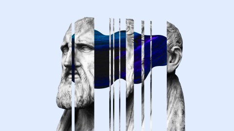 an image of a man with a beard in a barcode.