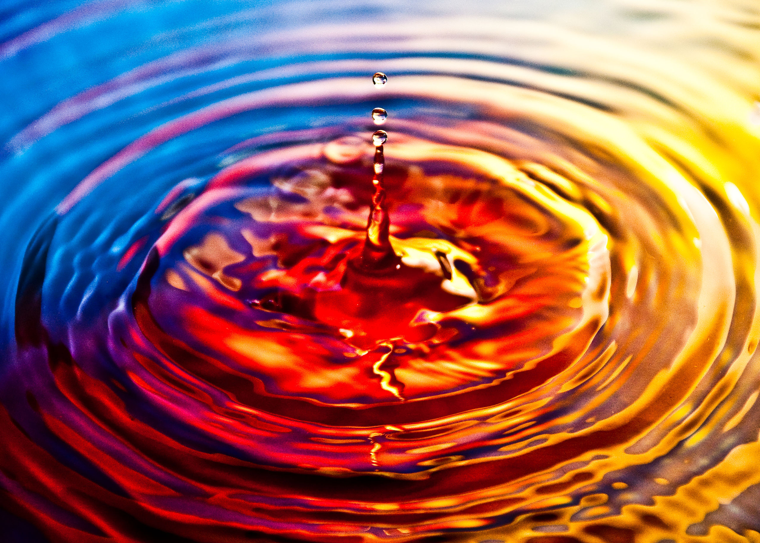 water drop with ripples