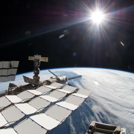 sun photographed from space