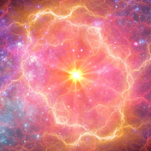 a bright star surrounded by stars in the sky.