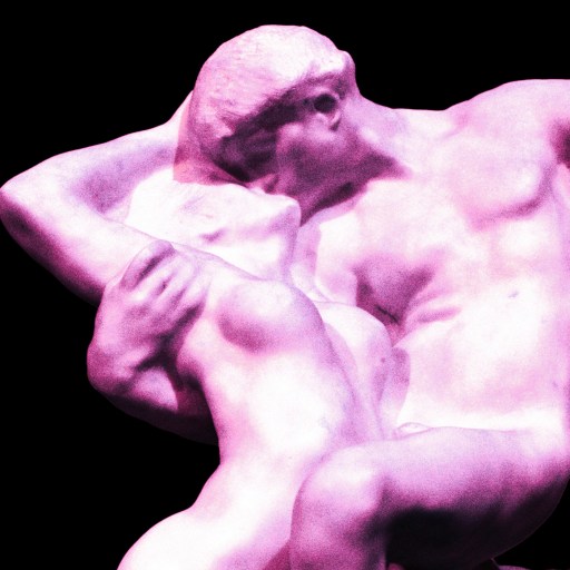 a statue of a man with no shirt on.