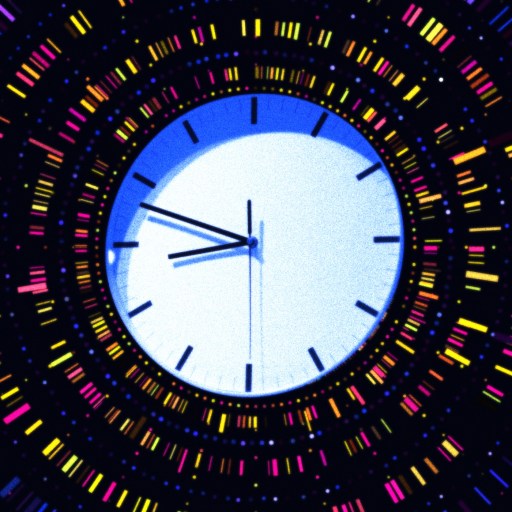 a clock that is in the middle of a circle.