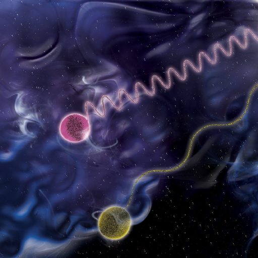 two particles different wavelength speed of light