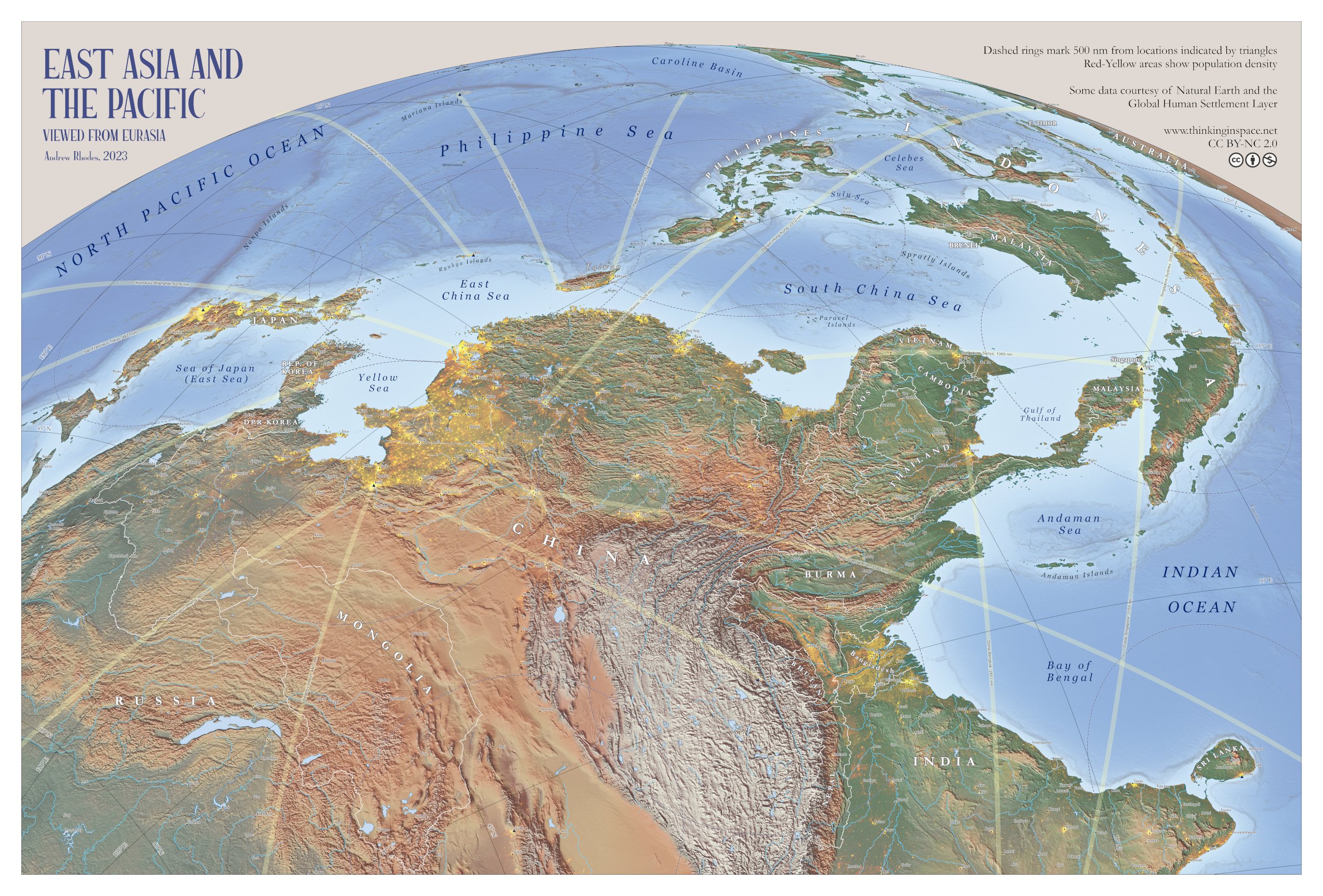 a map of the world with the names of the countries.