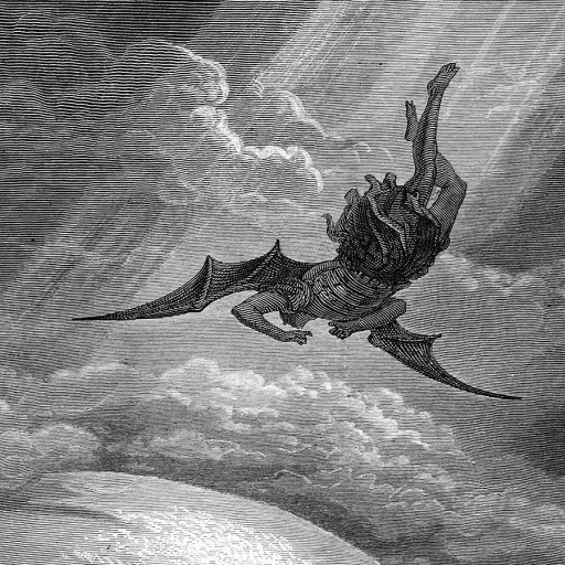 a man riding on the back of a flying dragon.