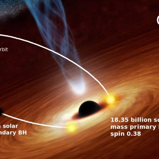 an artist's rendering of a black hole in the sky.
