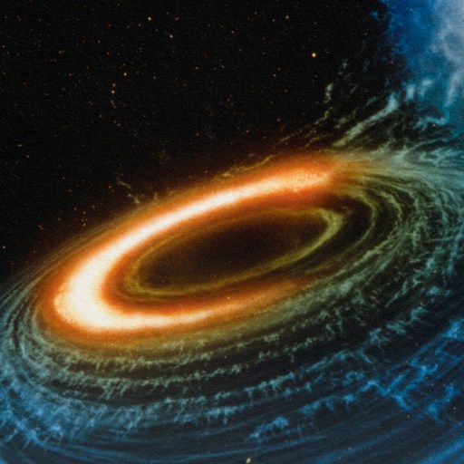 an image of a black hole in the sky.