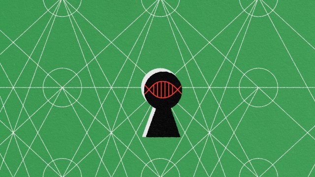 a keyhole in the middle of a green field.