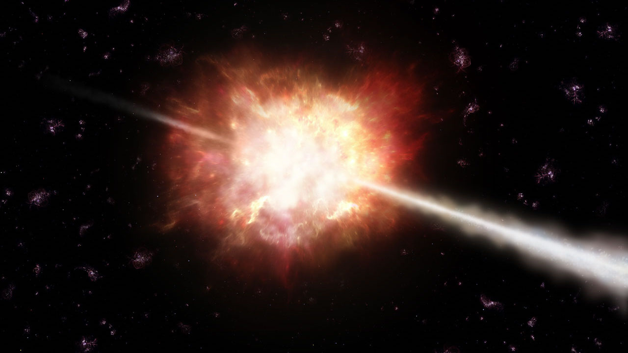 Artist’s impression of a gamma-ray burst