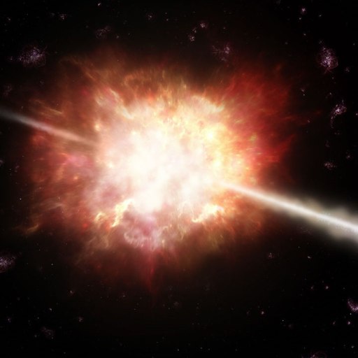 Artist’s impression of a gamma-ray burst