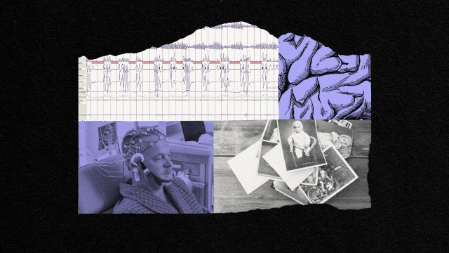 A black t-shirt featuring a picture of a man and a woman, causing brain zaps.