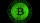 a green bitcoin logo on a black background.