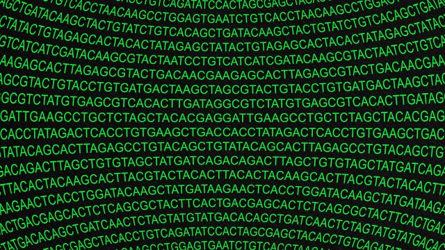 An image of a green DNA replication background.