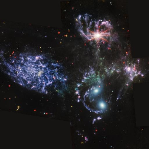 stephan's quintet miri JWST
