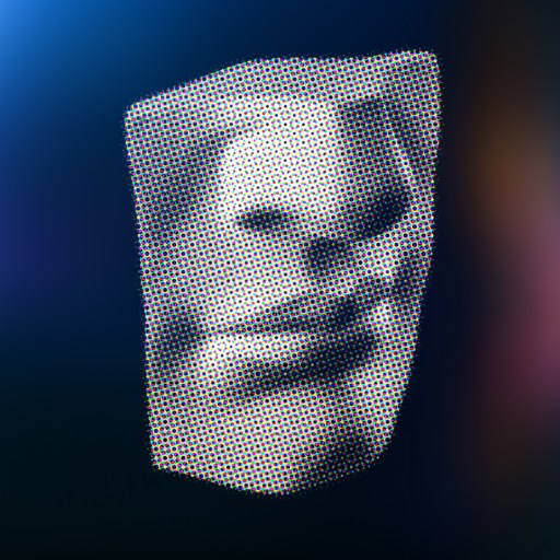 An image of a face with a blurred background.