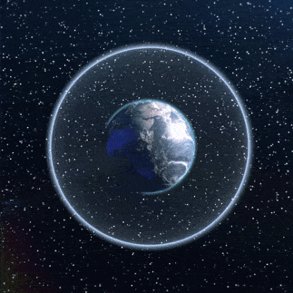 An awe-inspiring image of the earth resonating in space.