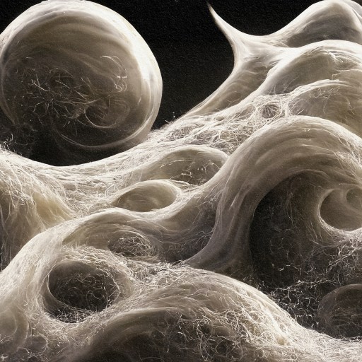 A swirling wave captured in black and white.