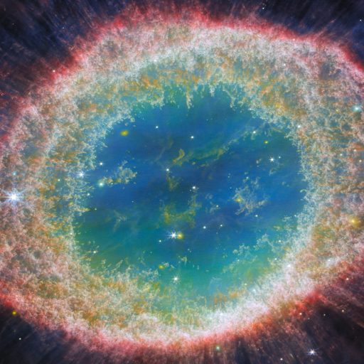 The ring nebula in space.