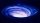A swirling, bright galaxy or nebula in deep space with a luminous center and spiraling blue and purple hues against a dark starry background.