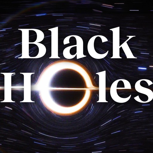The black holes logo with a starry background.