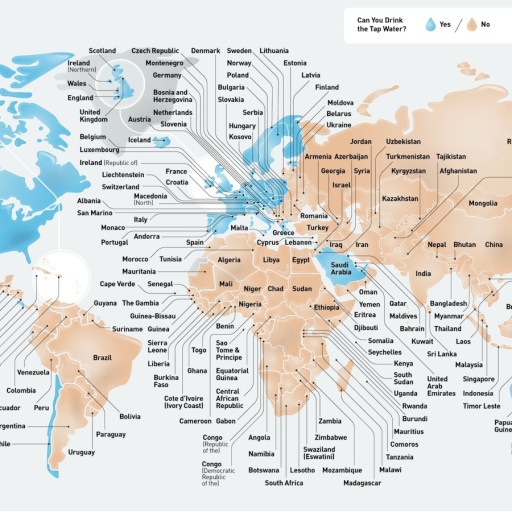 A map showing the world's major cities.