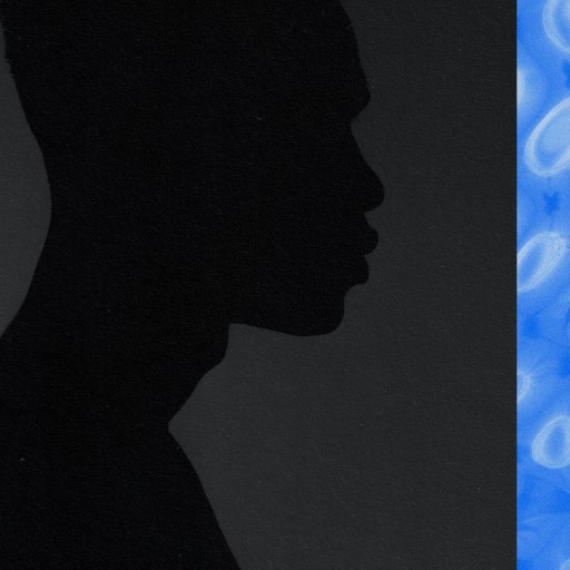 A man radiating emotional energy in his profile.