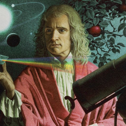 A smart man holding a telescope.