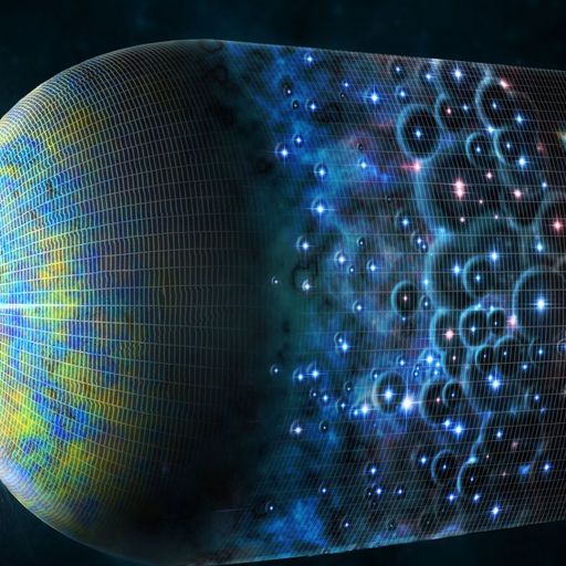 An image of a sphere with stars in it.